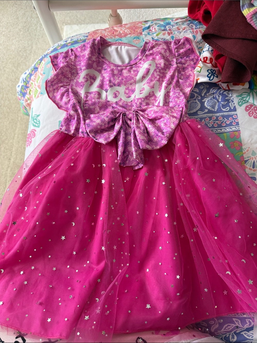Girls' Pink Sparkle Tulle Dress Costume